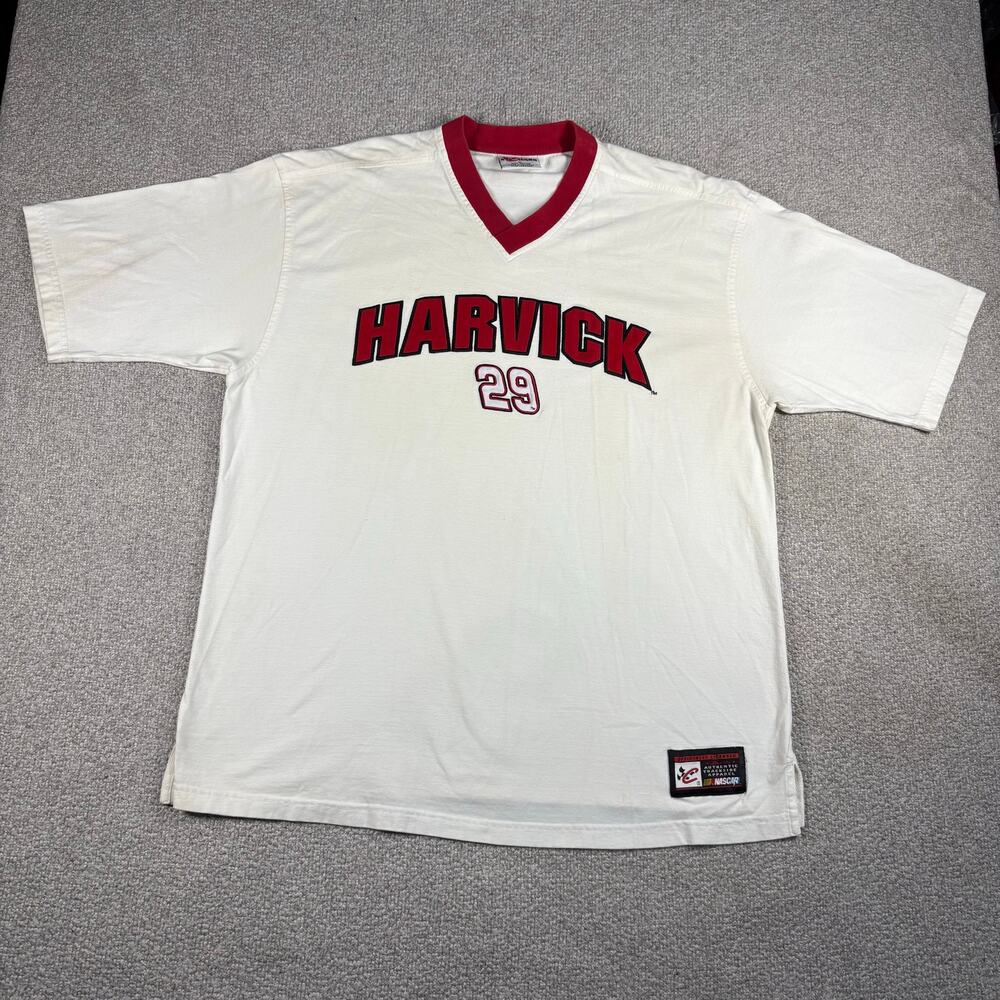 Vintage Chase Authentics NASCAR Kevin Harvick #29 White Jersey‎ Tee XL